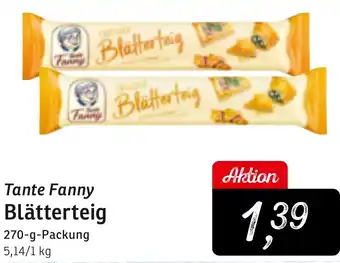 KONSUM Tante Fanny Blätterteig 270 g Packung Angebot