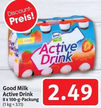 Markant Markt Good Milk Active Drink 8 x 100 g Packung Angebot