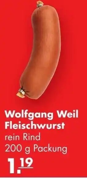 Handelshof Wolfgang Weil Fleischwurst 200g Angebot