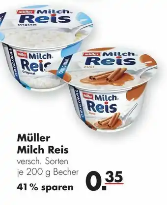 Handelshof Müller Milch Reis 200g Becher Angebot