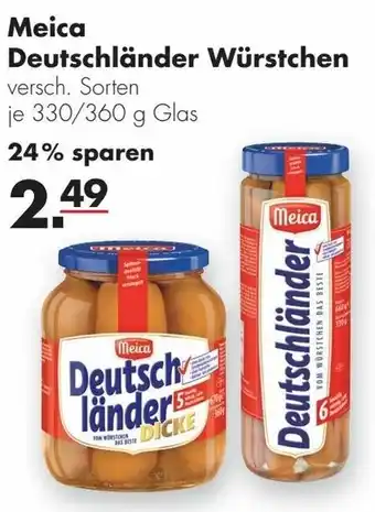 Handelshof Meica Deutschländer Würstchen 330/360g Angebot