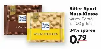 Handelshof Ritter Sport Nuss Klasse 100g Angebot