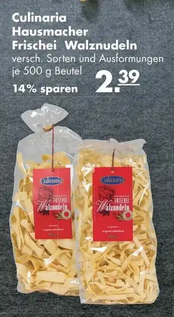 Handelshof Culinaria Hausmacher Frischei Walznudeln 500g Beutel Angebot