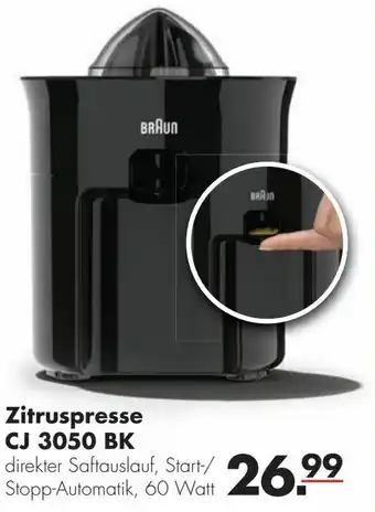 Handelshof Braun Zitruspresse CJ 3050 BK Angebot