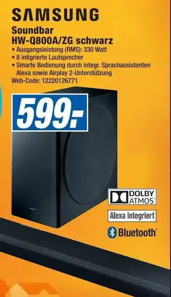 Expert Samsung Soundbar HW-Q800A/ZG schwarz Angebot