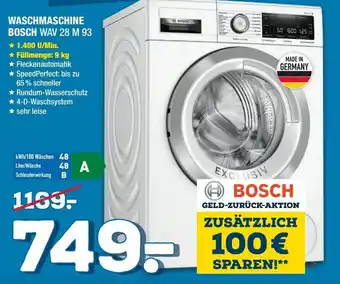 Holzleitner Bosch Waschmaschine WAV28M93 Angebot