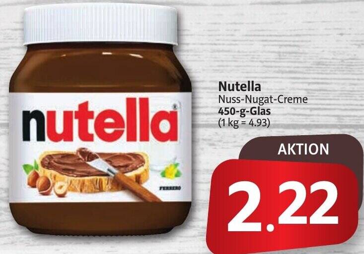 Nutella Nuss-Nugat-Creme 450 g Glas Angebot bei Markant Markt Nutella Nuss-Nugat-Creme 450 g Glas Angebot bei Markant Markt