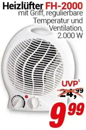 CENTERSHOP Heizlüfter FH-2000 Angebot