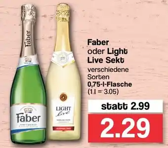 Famila Nord West Faber oder Light Live Sekt 0,75L Angebot