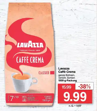 Famila Nord West Lavazza Caffè Crema ganze Bohnen, versch. Sorten 1000-g-Packung Angebot