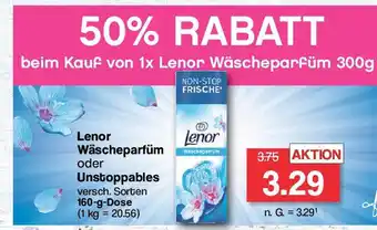 Famila Nord West Lenor Wäscheparfüm oder Unstoppables versch. Sorten 160-g-Dose Angebot