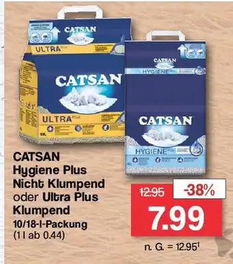 Famila Nord West CATSAN Hygiene Plus Nicht Klumpend oder Ultra Plus Klumpend 10/18-1-Packung Angebot