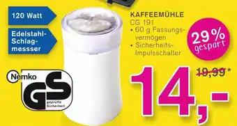 KODi Kaffeemühle CG 191 Angebot