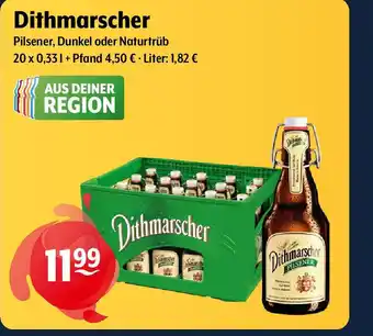 Getränke Hoffmann Dithmarscher Pilsener, Dunkel oder Naturtrüb 20*330ml Angebot