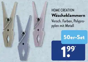 Aldi Süd HOME CREATION Wäscheklammern 50er-Set Angebot