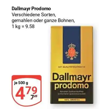 Globus Dallmayr prodomo je 500 g Angebot