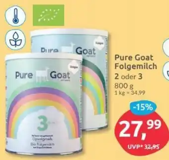 Budni Pure Goat Folgemilch 2 oder 3, 800g Angebot