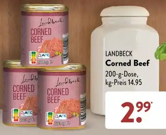 Aldi Süd LANDBECK Corned Beef 200 g Dose Angebot