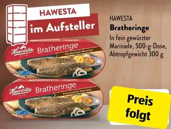 Aldi Süd HAWESTA Bratheringe 500 g Dose Angebot