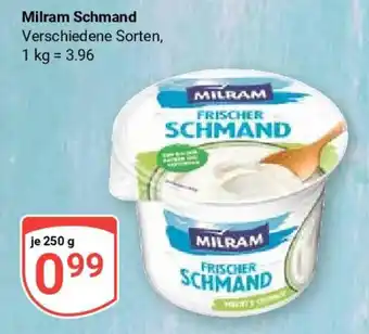 Globus Milram Schmand Verschiedene Sorten, je 250 g Angebot