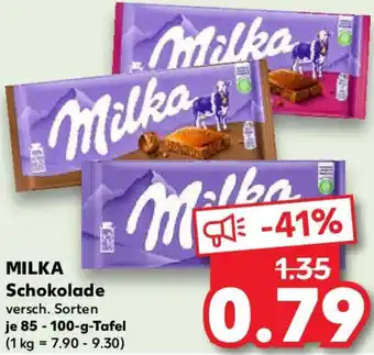 Kaufland MILKA Schokolade 85-100 g Tafel Angebot