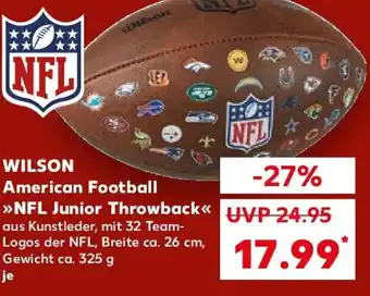 Kaufland WILSON American Football »NFL Junior Throwback<< 325 g Angebot