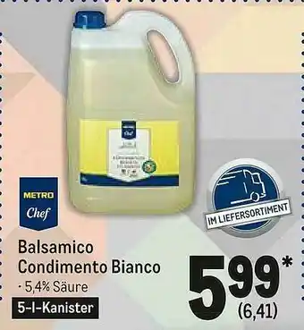 METRO Balsamico Condimento Bianco Angebot