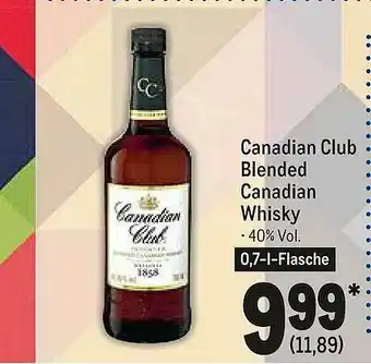 METRO Canadian Club Blended Canadian Whisky Angebot