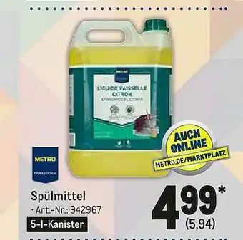 METRO Spülmittel Angebot