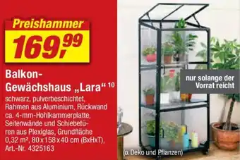 toom Baumarkt Balkon Gewächshaus ,,Lara" Angebot