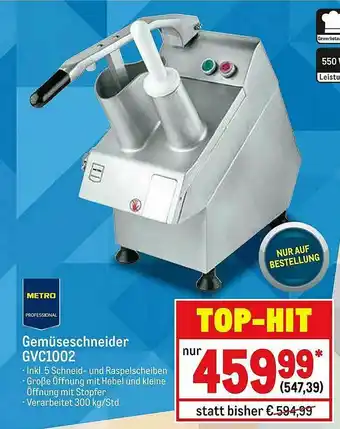 METRO Gemüseschneider GVC1002 Angebot