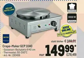 METRO Crepe-maker Gcp 1040 Angebot