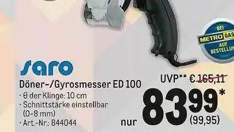 METRO Saro Döner--gyrosmesser Ed 100 Angebot