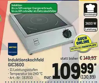 METRO Induktionskochfeld GIC3600 Angebot