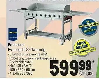 METRO Edelstahl Eventgrill 8-flammig Angebot