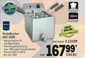 METRO Nudelkocher GNC 1008 Angebot