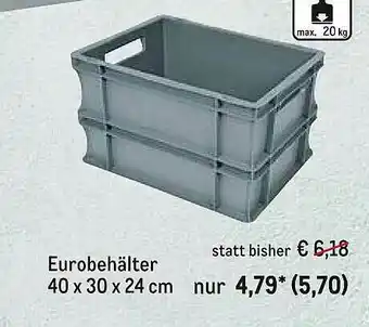 METRO Eurobehälter 40 X 30 X 24 Cm Angebot