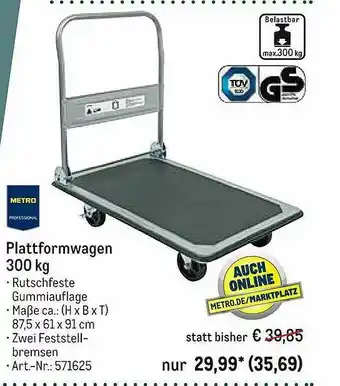 METRO Metro Professional Plattformwagen Angebot