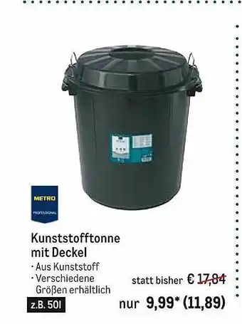 METRO Metro Professional Kunststofftonne Mit Deckel Angebot