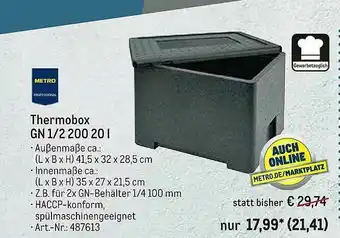 METRO Metro Professional Thermobox Gn ½ 200 Angebot