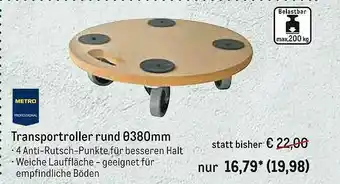 METRO Metro Professional Transportroller Rund ø380mm Angebot