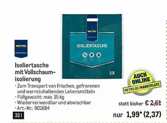 METRO Metro Professional Isoliertasche Mit Vollschaumisolierung Angebot