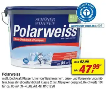 toom Baumarkt SCHÖNER WOHNEN Polarweiss 10 L Angebot