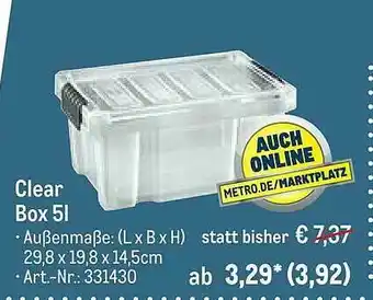 METRO Clear Box 5l Angebot