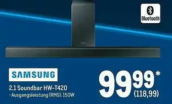 METRO Samsung 2.1 Soundbar Hw-t420 Angebot