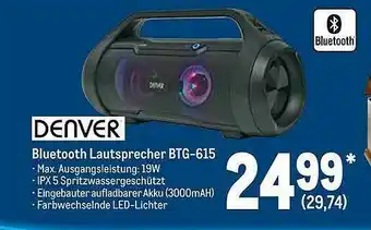 METRO Denver Bluetooth Lautsprecher BTG-615 Angebot