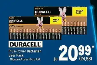 METRO Duracell Plus-power Batterien Angebot