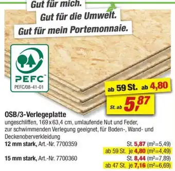 toom Baumarkt OSB/3-Verlegeplatte Angebot