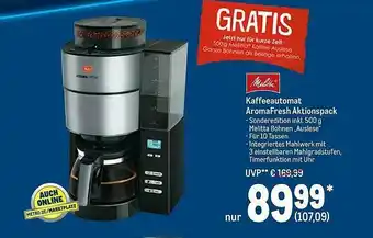 METRO Melitta Kaffeeautomat Aromafresh Aktionspack Angebot