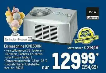 METRO Tarrington House Eismachine ICM1500N Angebot